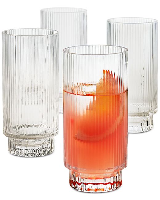 Hotel Collection Fluted Highball Glasses Set of 4 Created for