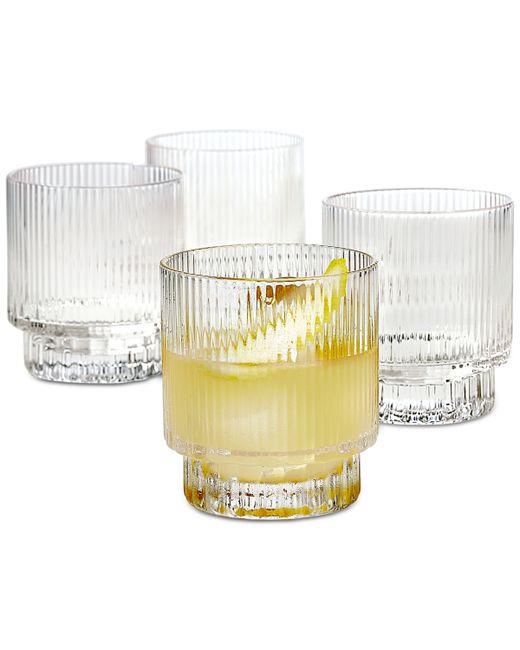 Hotel Collection Fluted Double Old-Fashioned Glasses Set of 4 Created for