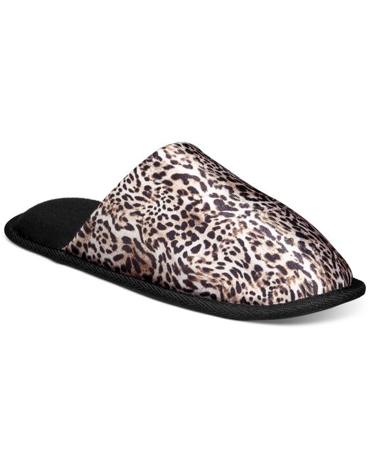 INC International Concepts Animal-Print Satin Slippers Created for