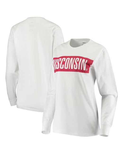 Pressbox Wisconsin Badgers Big Block Whiteout Long Sleeve T-shirt