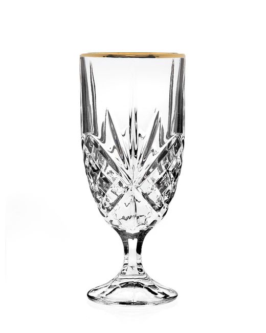 Godinger Dublin Set of Four Gold Banded Iced Tea Glasses