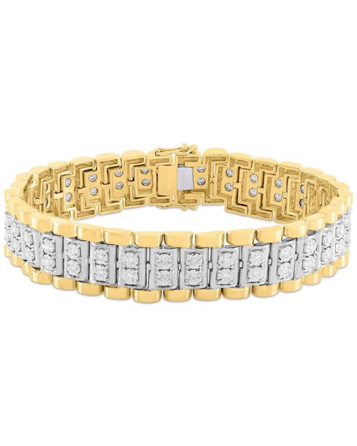 Macy's Diamond Link Bracelet 1 ct. t.w. in Sterling 14k Gold-Plate