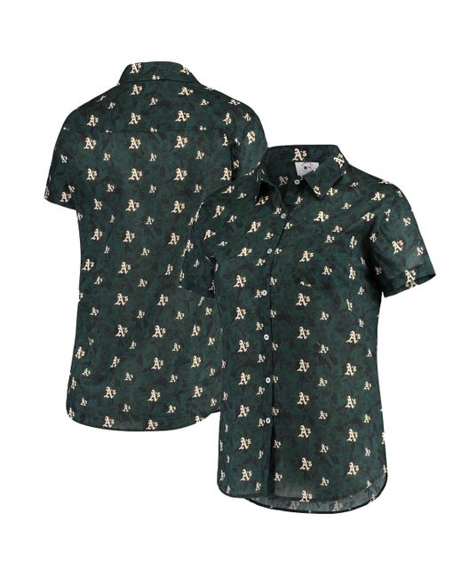 Foco Oakland Athletics Floral Button Up Shirt
