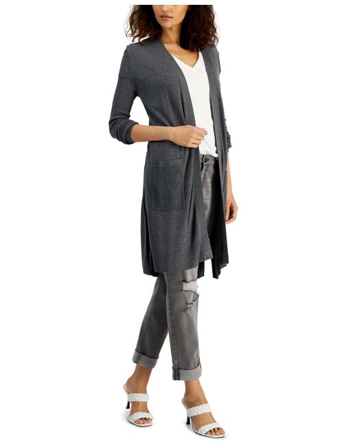 INC International Concepts Ribbed Duster Cardigan Created for