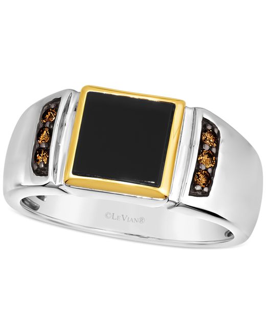 Le Vian Onyx Chocolate Diamond 1/6 ct. t.w. Ring in Sterling 14k Gold
