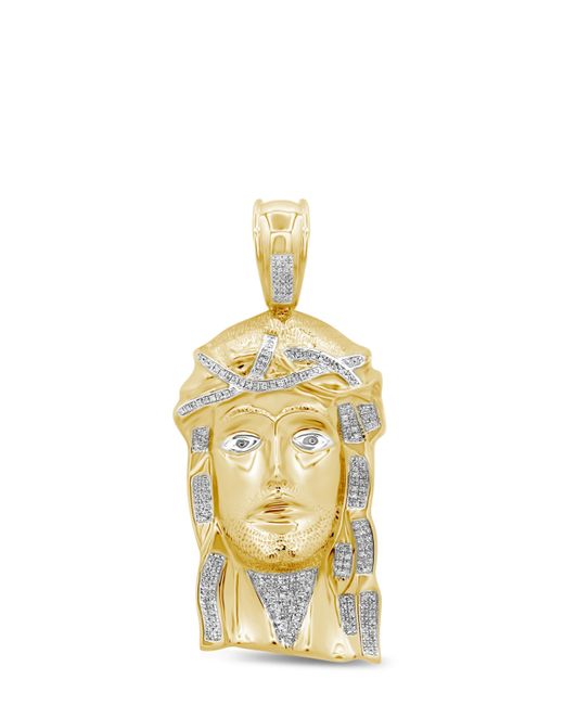 Macy's Diamond Pharaoh Pendant 1/2 ct. t.w. in 14k Plated Sterling Silver