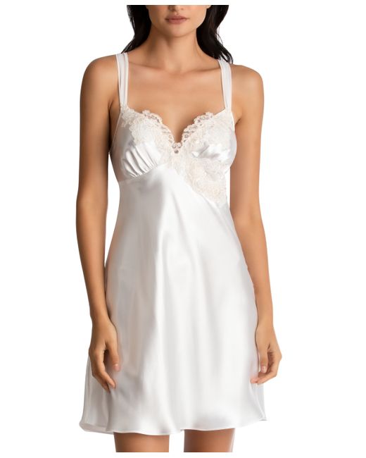 Linea Donatella Sonya Embellished Bridal Satin Chemise Nightgown