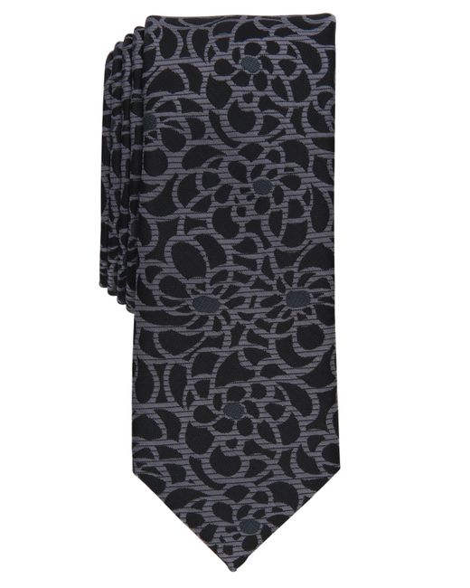 Bar III Carradine Skinny Abstract Floral Tie Created for
