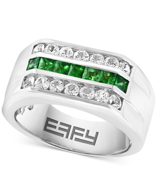 Effy Collection Effy Tsavorite 3/4 ct. t.w. White Sapphire Ring 1-1/4 in
