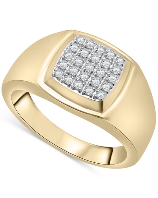 Macy's Diamond Cluster Ring 1/4 ct. t.w. in 14k Gold-Plated Sterling