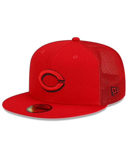 New Era Mens Cincinnati Reds 2022 Batting Practice 59FIFTY Fitted Hat