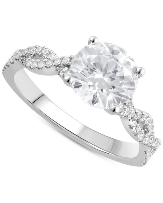 Badgley Mischka Certified Lab Grown Diamond Twist Engagement Ring 2 ct. t.w. in 14k