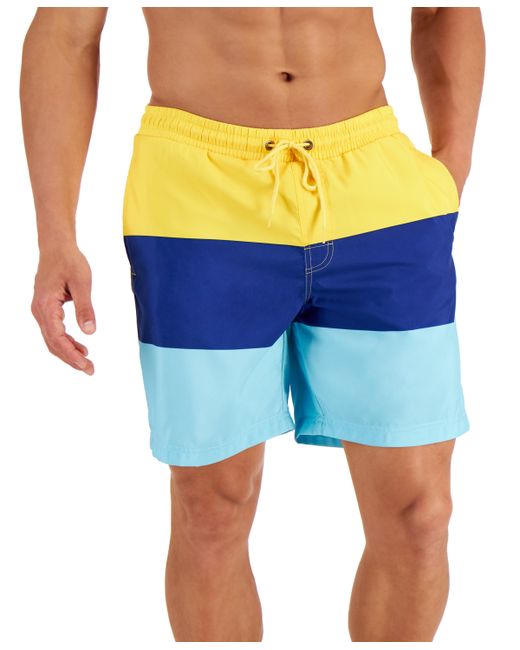 Club Room Colorblocked 7 Swim Trunks Created for