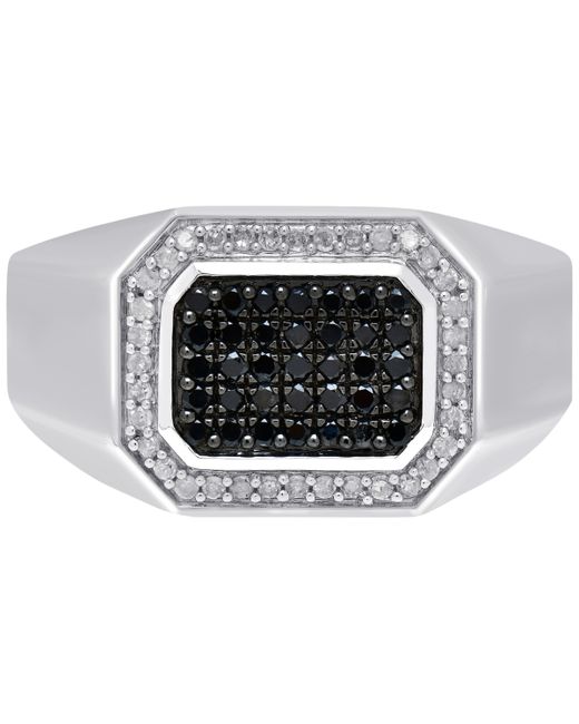 Macy's Black Diamond 1/3 ct. t.w. White 1/6 Ring in Sterling