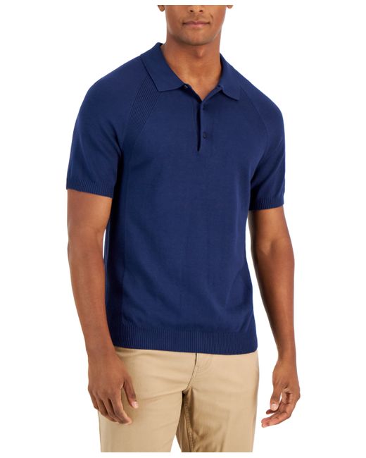 Alfani Regular-Fit Sweater-Knit Polo Shirt Created for