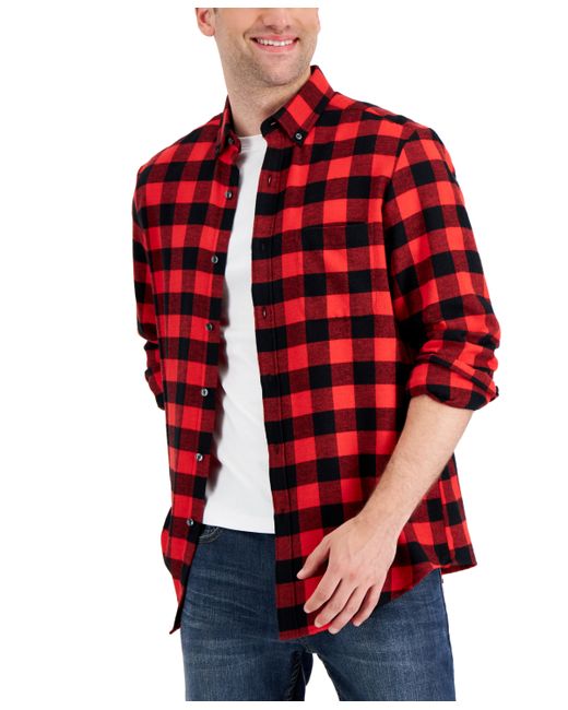 Club Room Regular-Fit Plaid Flannel Shirt Created for