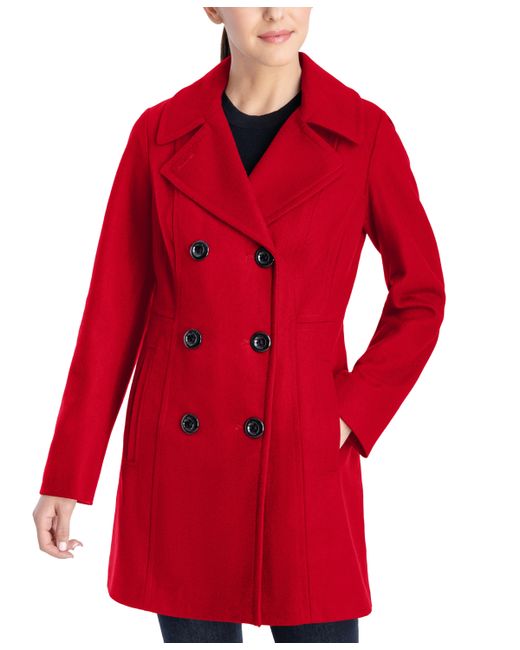 AK Anne Klein Double-Breasted Peacoat Created for