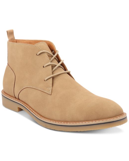 Alfani Faux-Leather Lace-Up Chukka Boots Created for Shoes