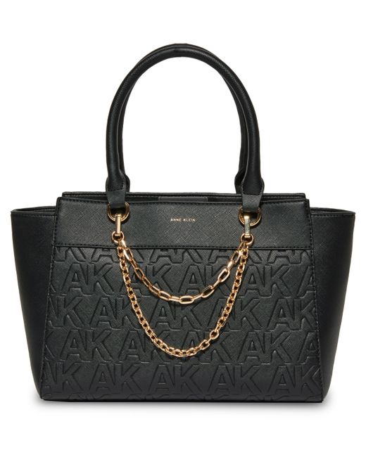 AK Anne Klein Embossed Crossbody Bag with Swag Chain