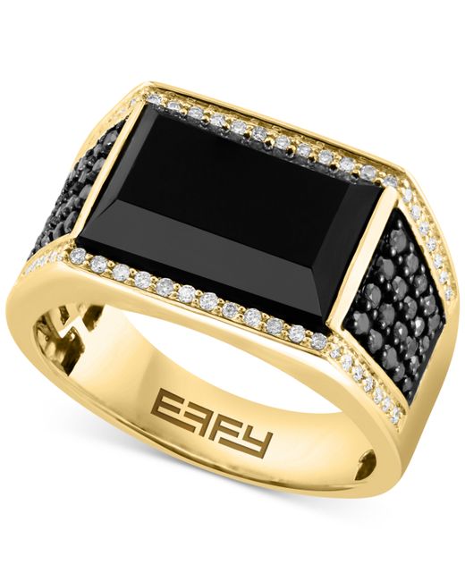 Effy Collection Effy Onyx Diamond 3/4 ct. t.w. Ring in 14k Gold