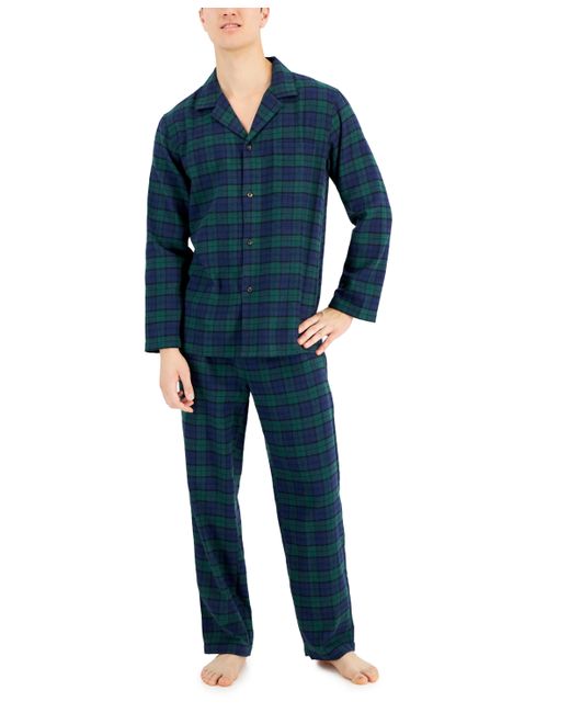 Club Room Plaid Flannel Pajama Set Created for