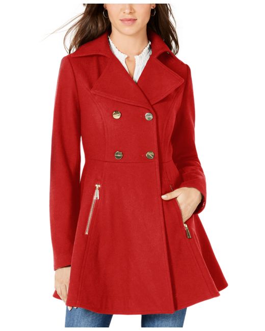 Laundry by Shelli Segal Double-Breasted Skirted Coat