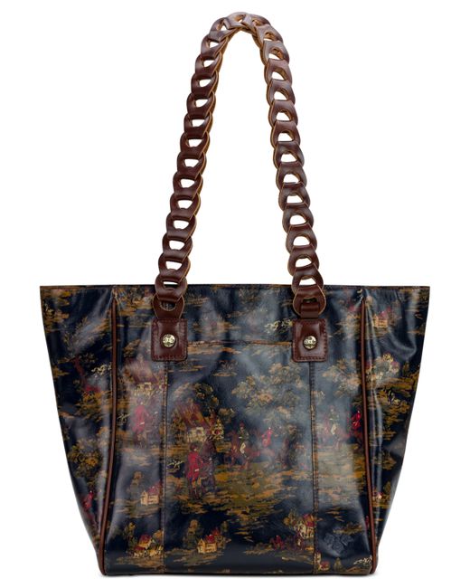 Patricia Nash Ivy Leather Tote with Chain Handle
