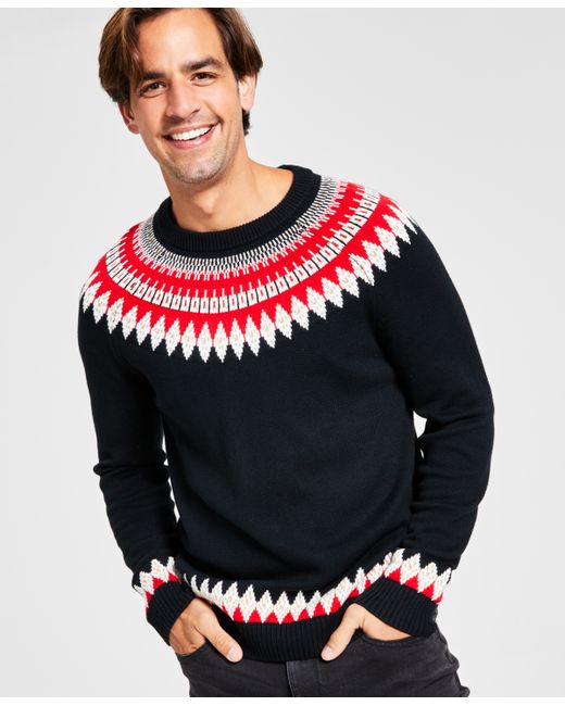 Charter Club Fair Isle Mock Neck Holiday Sweater Created for