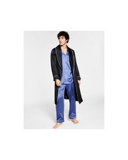 INC International Concepts Satin Robe Pajama Shirt Pants Created For