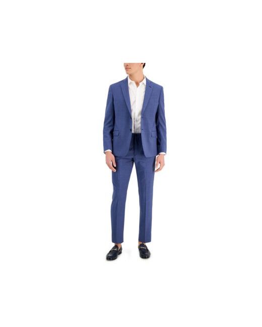 Armani Exchange Slim Fit High Box Plaid Wool Suit Separates