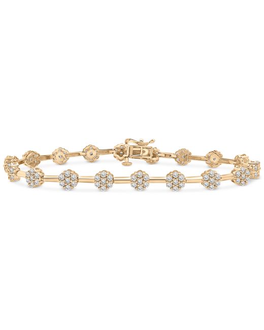 Wrapped In Love Diamond Flower Cluster Link Bracelet 2 ct. t.w. in 14k Gold Created for