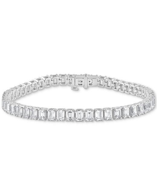Badgley Mischka Lab Grown Diamond Emerald-Cut Tennis Bracelet 11 ct. t.w. in 14k