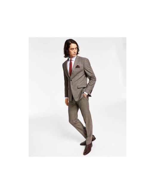 Bar III Skinny Fit Check Suit Separates Created For