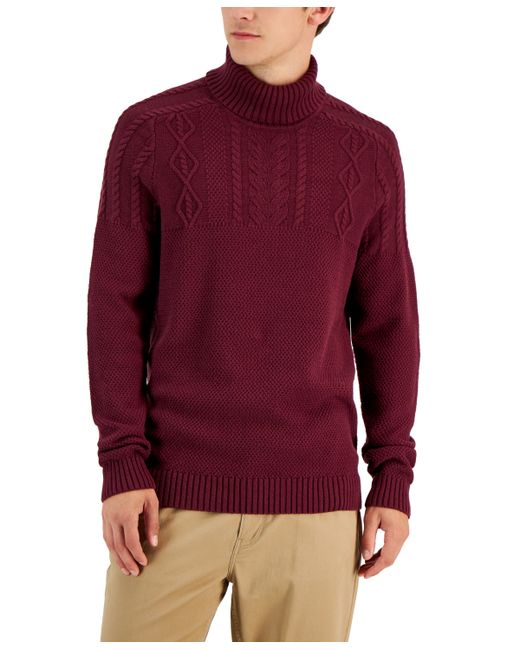 Club Room Chunky Cable Knit Turtleneck Sweater Created for