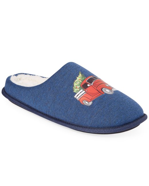 Macy's Club Room Holiday Truck Fleece-Lined Slippers Created for