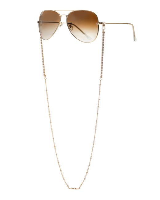 Ettika 18k Gold Plated Crystal Shores Glasses Chain