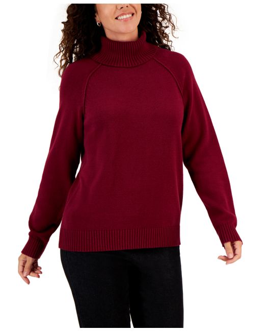 Karen Scott Cotton Turtleneck Sweater Created for