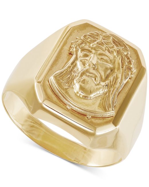 Macy's Jesus Three-Dimensional Polished Ring in 10k