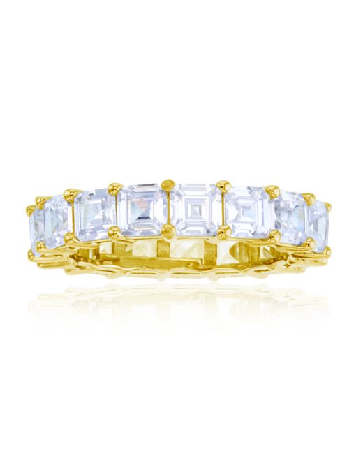 Macy's Cubic Zirconia Eternity Band in 14k Gold-Plated Sterling