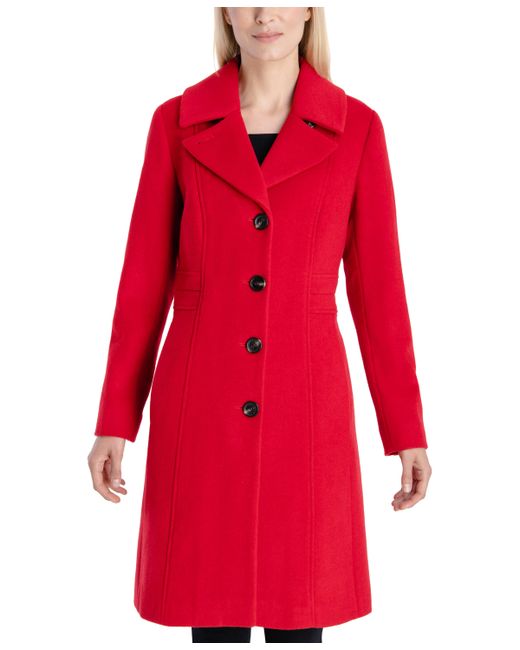 AK Anne Klein Single-Breasted Walker Coat Created for