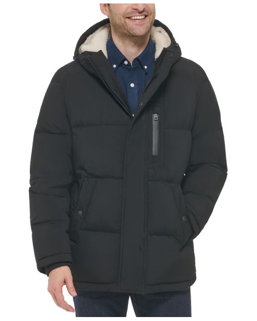 Cole Haan Puffer Coat With Fleece-Lined Hood