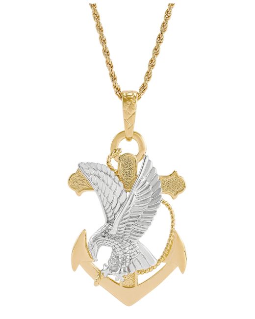 Macy's Eagle Anchor 22 Pendant Necklace in 14k Gold-Plated Sterling