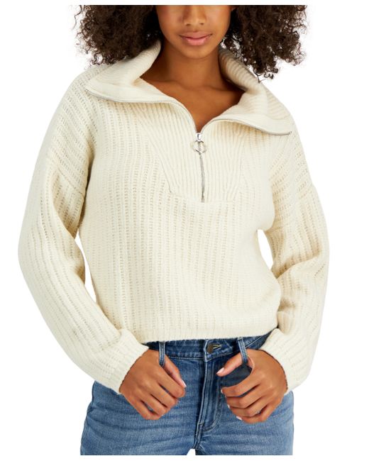And Now This Textured Quarter-Zip Sweater