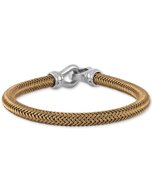 Esquire Men's Jewelry Woven Bracelet in Matte Ion-Plated Stainless Steel Created for