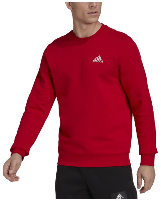 Adidas Big Tall Feel Cozy Essentials Classic-Fit Embroidered Logo Fleece Sweatshirt