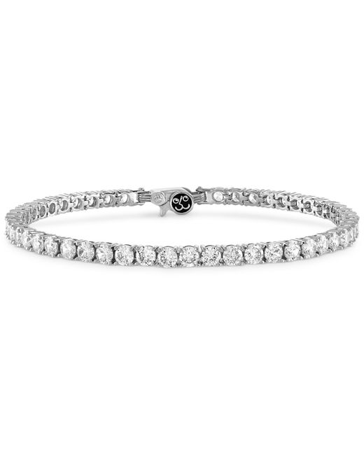 Esquire Men's Jewelry Cubic Zirconia Tennis Bracelet in Sterling Silver Also Black Created for