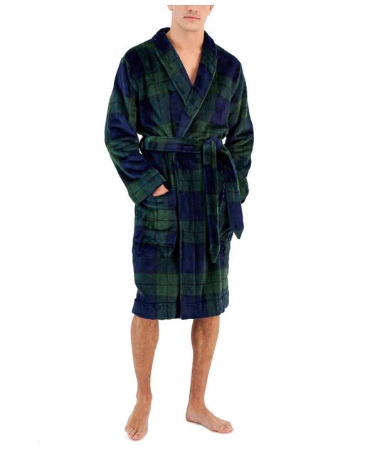 Club Room Plus Plaid Pajama Robe Created for
