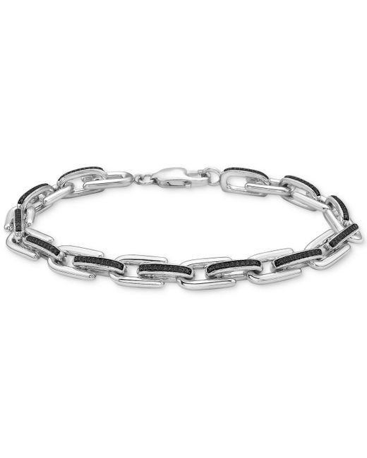 Macy's Black Diamond Link Bracelet 1/2 ct. t.w. in Sterling