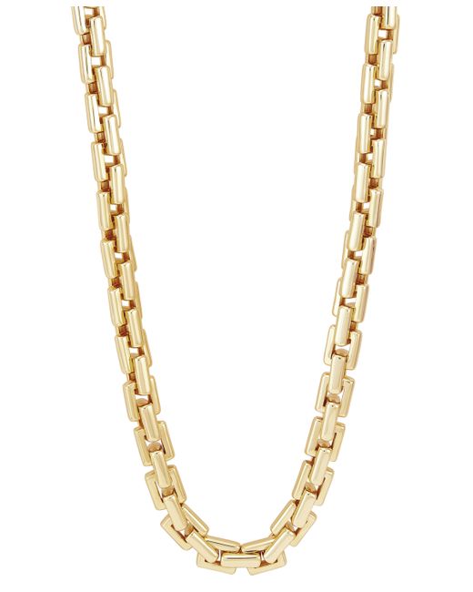 Macy's Square Link 22 Chain Necklace in 18k Gold-Plated Sterling
