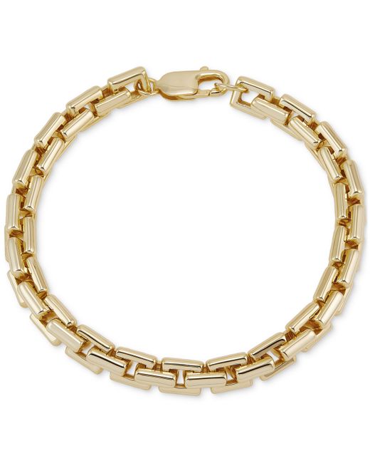 Macy's Square Link Bracelet in 18k Gold-Plated Sterling